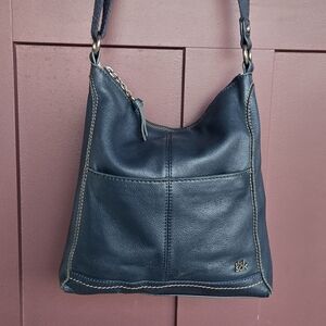 The Sak Dark Blue Leather Hobo Bag